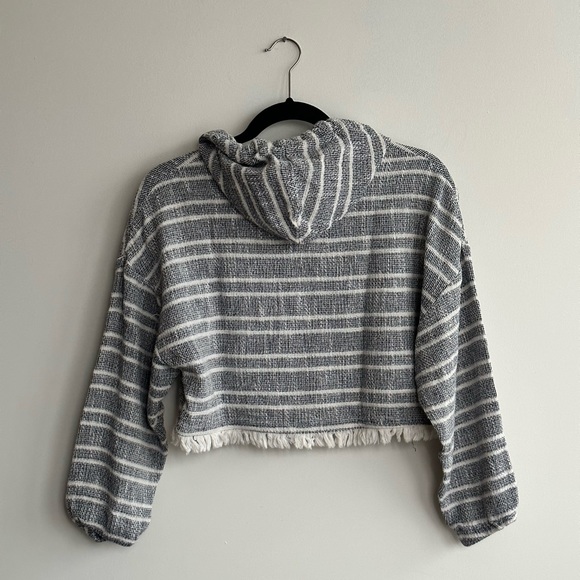 Zara Striped Crop Hoodie - Picture 3 of 5